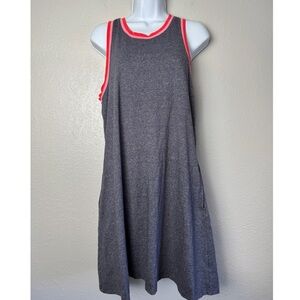 Sundry gray red sleeveless tank top dress L